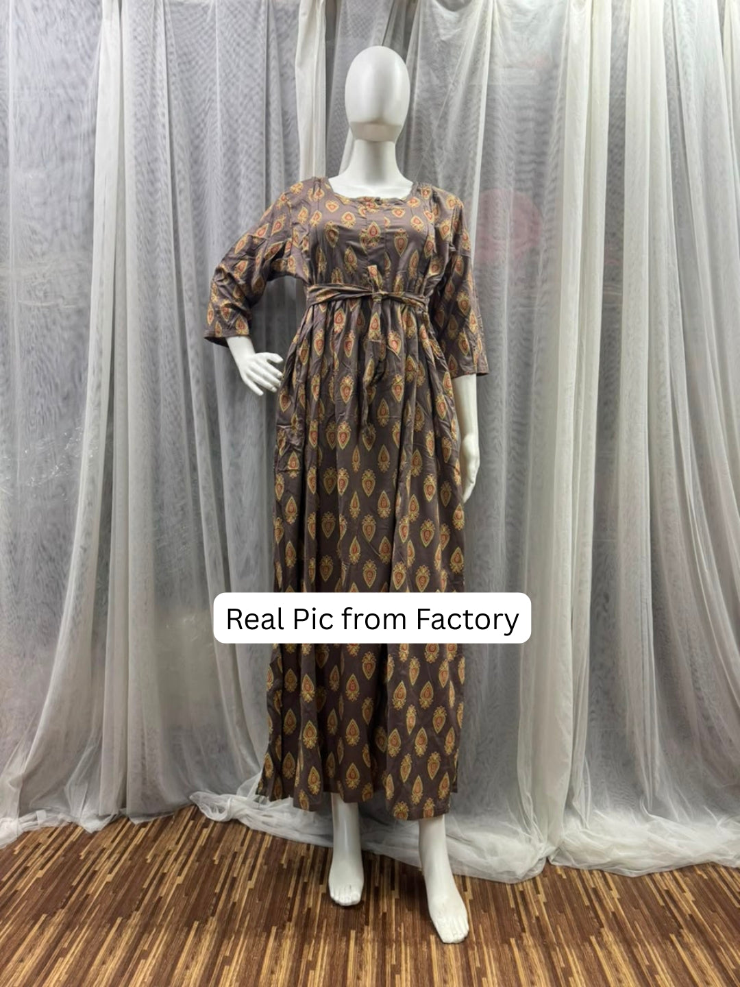 Grey Keri - Maternity Dress with Feeding Zips - Soft Rayon