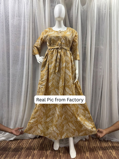 Tropical Forrest - Dessert - Maternity Dress with Feeding Zips - Soft Rayon