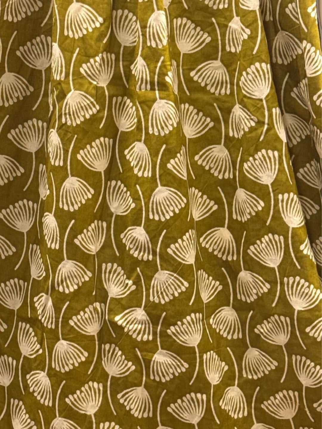 Senna Flower - Yellow - Maternity Kurti with Feeding Zips - Cotton Flex - Thicker Fabric