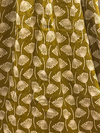 Senna Flower - Yellow - Maternity Kurti with Feeding Zips - Cotton Flex - Thicker Fabric