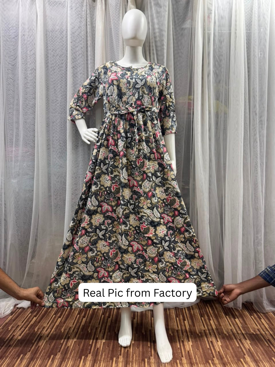 Grey Garden - Maternity Dress with Feeding Zips - Soft Rayon