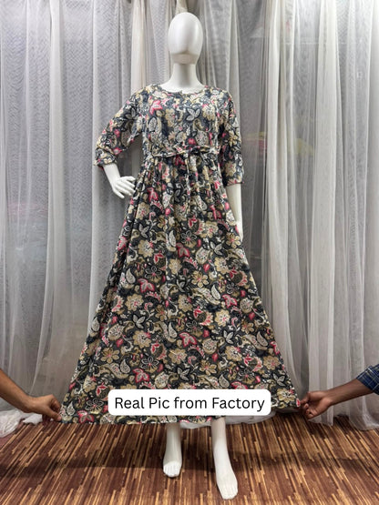 Grey Garden - Maternity Dress with Feeding Zips - Soft Rayon
