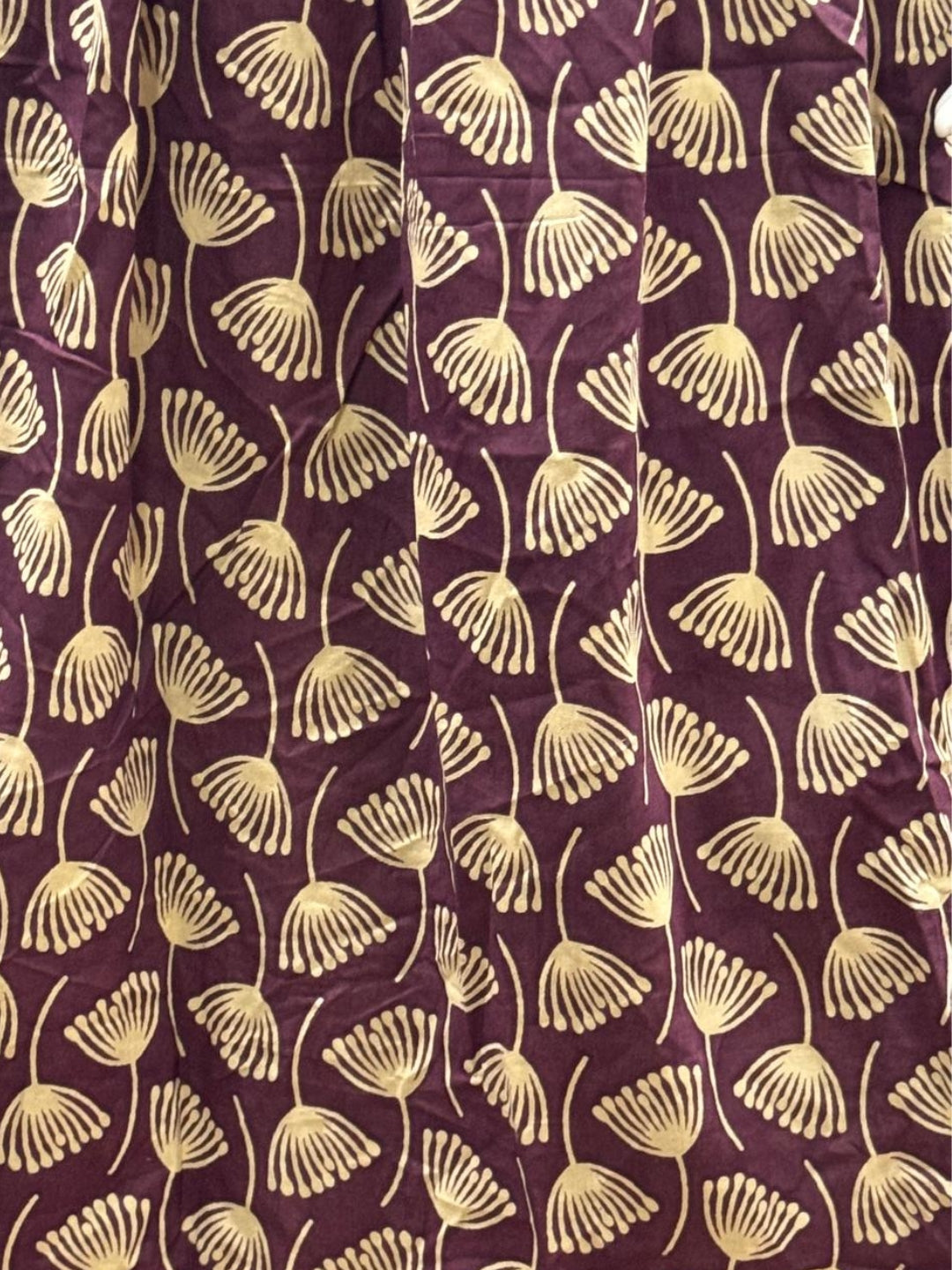 Senna Flower - Purple - Maternity Kurti with Feeding Zips - Cotton Flex - Thicker Fabric