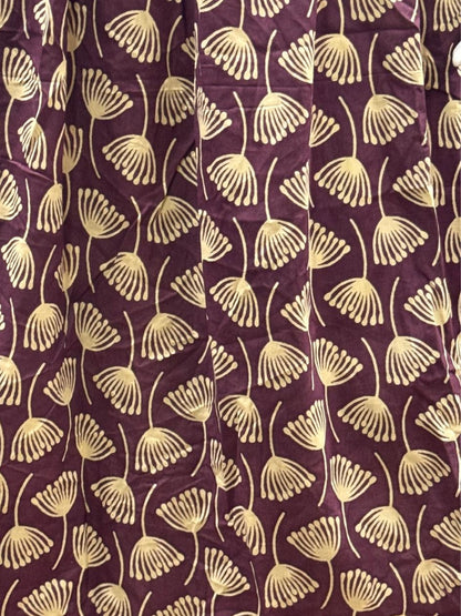 Senna Flower - Purple - Maternity Kurti with Feeding Zips - Cotton Flex - Thicker Fabric