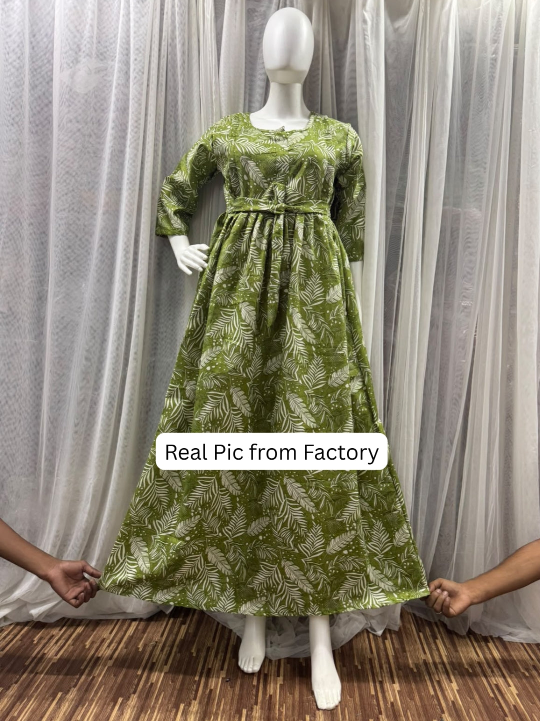 Tropical Forrest - Pista - Maternity Dress with Feeding Zips - Soft Rayon