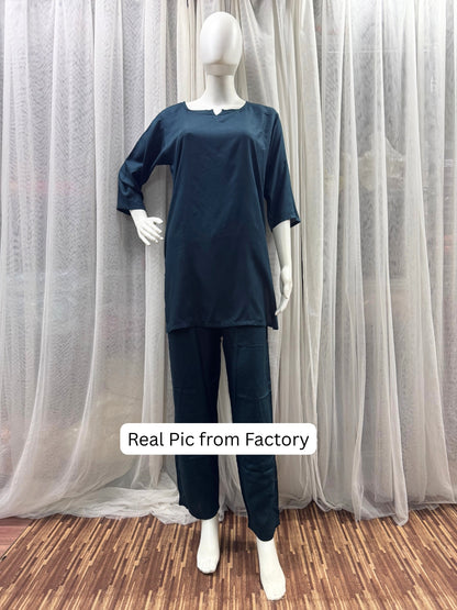 Plain Persian Blue - Cord Set - Soft Rayon