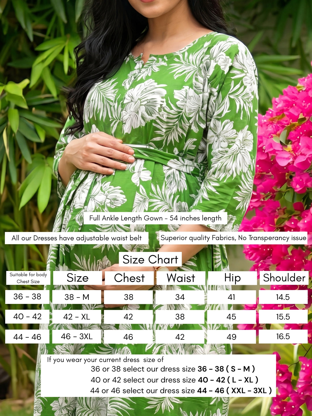 Forrest Pista - Maternity Dress with Feeding Zips - Soft Rayon