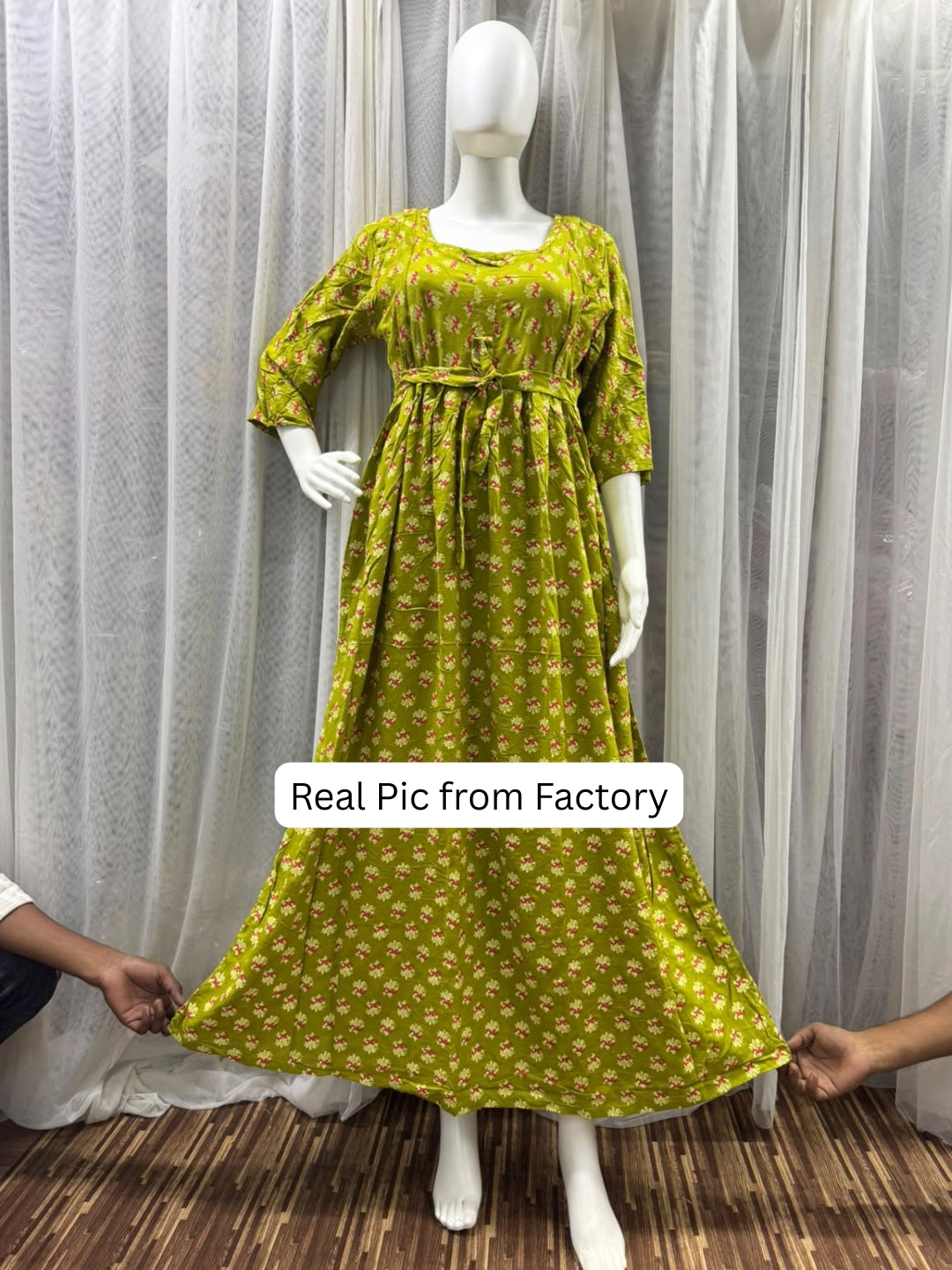 Curly Rose - Lemon - Maternity Dress with Feeding Zips - Soft Rayon