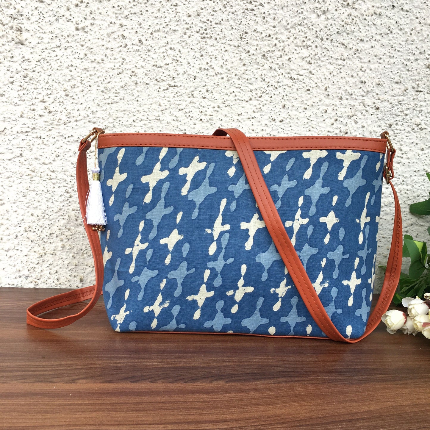 Minsk - 3 zip- Big size - Sling Bag - Positive Plus Blue