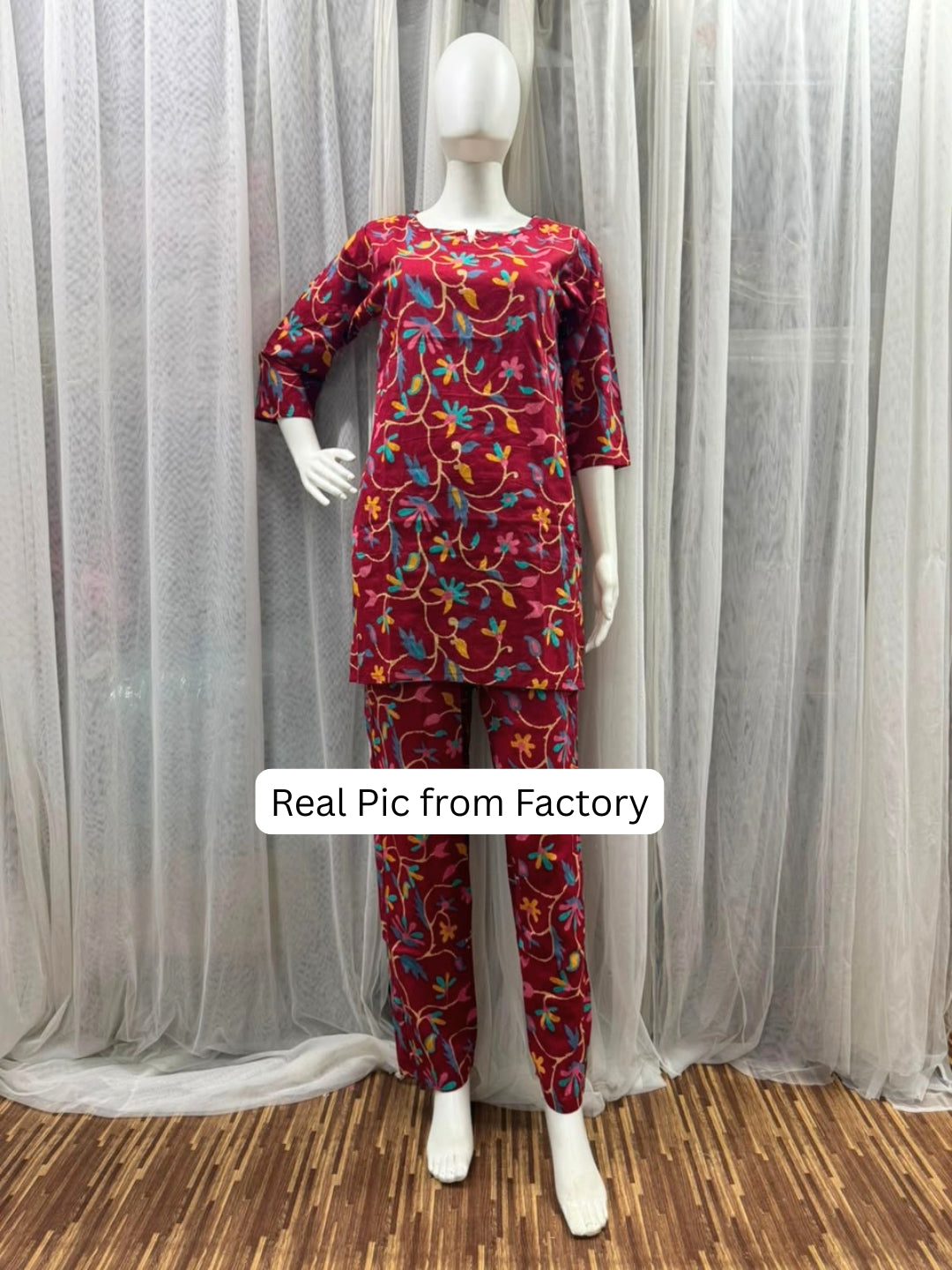 Daisy Red - Cord Set - Pure Cotton