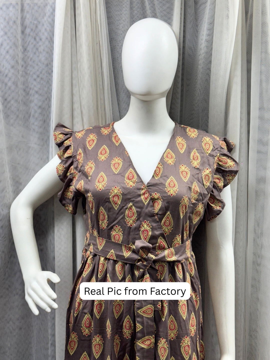 Red Keri - Sleevless Midi Dress - Soft Rayon