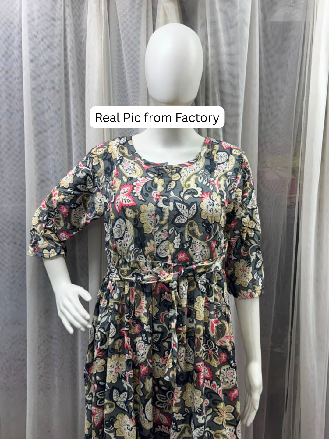 Grey Garden - Maternity Dress with Feeding Zips - Soft Rayon