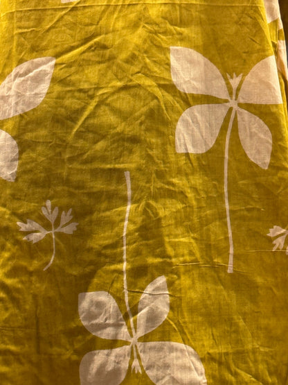 Yellow Flower Motif - Cord Set - Pure Cotton