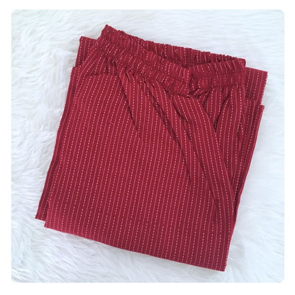 Katha Work - Maroon - Cord Set - Pure Cotton