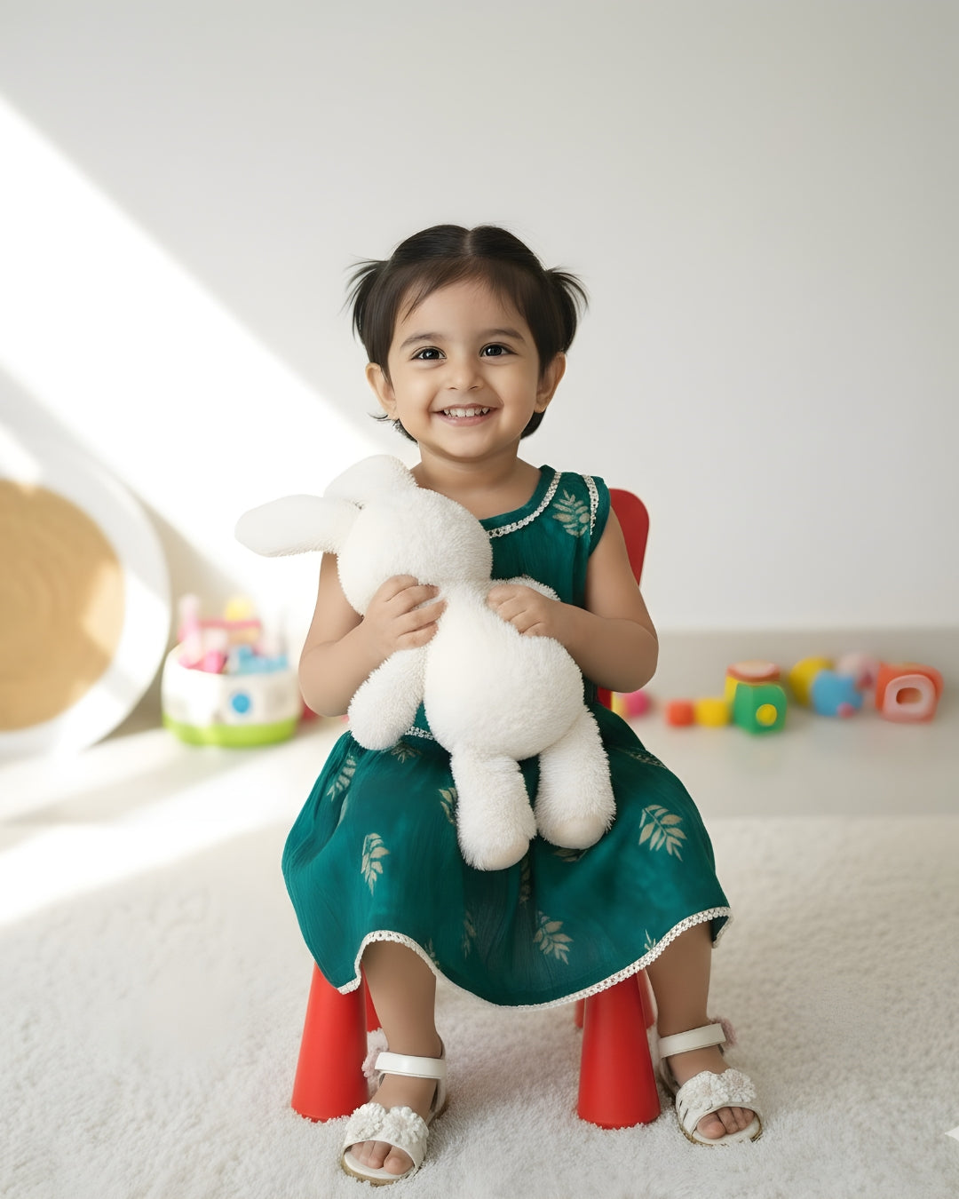 Baby Frock - Mystic Sea Green