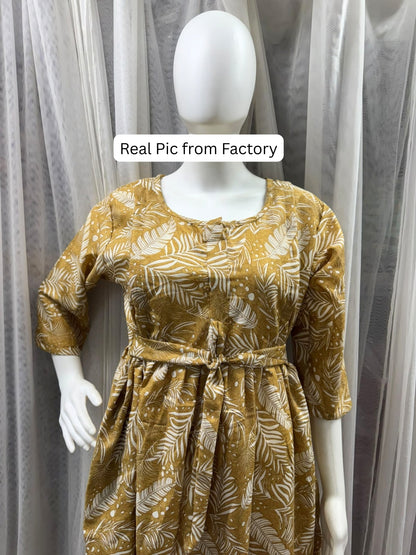 Tropical Forrest - Dessert - Maternity Dress with Feeding Zips - Soft Rayon