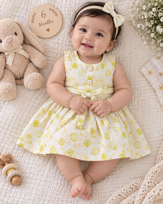 Baby Frock - 1620 - Yellow