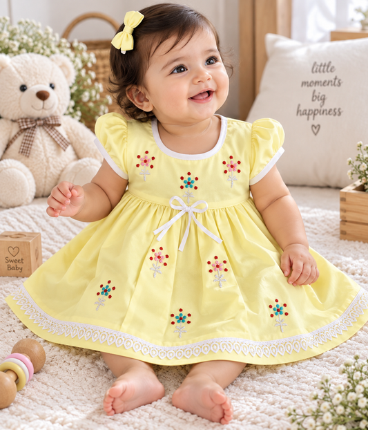 Baby Frock - A801 - Yellow