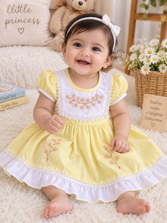 Baby Frock - A803 - Yellow