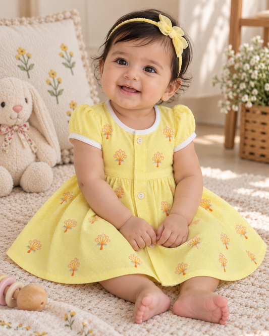 Baby Frock - A816 - Yellow
