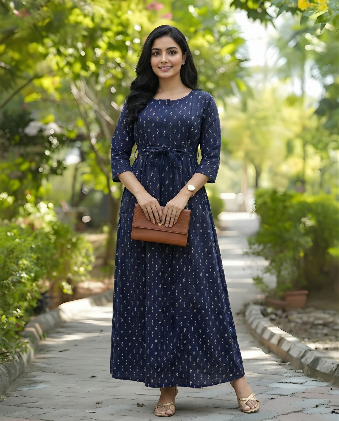 Indigo Fine - Maternity Kurti with Feeding Zips - Soft Rayon