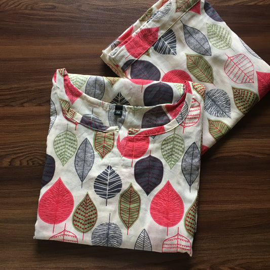 Cord Set - Petals - Grey Pink