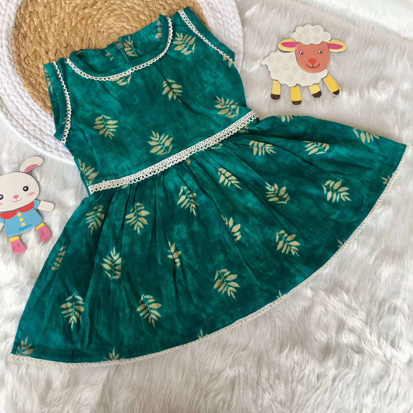 Baby Frock - Mystic Sea Green