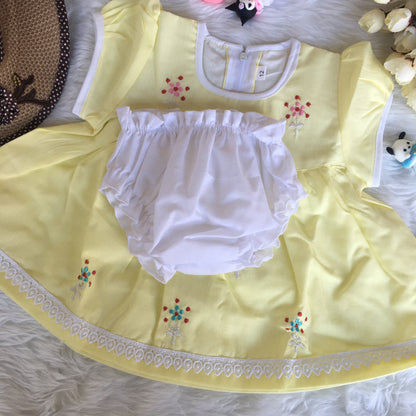 Baby Frock - A801 - Yellow