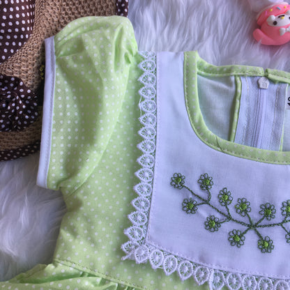 Baby Frock - A803 - Pista Green