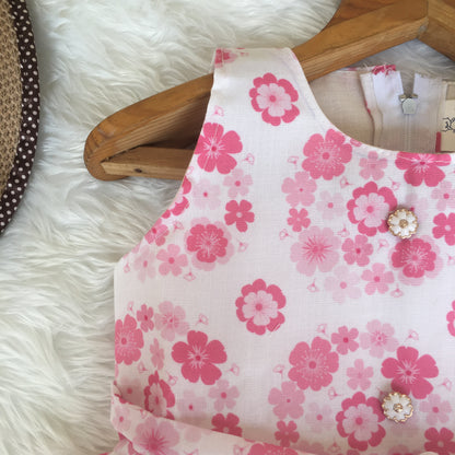 Baby Frock - 1620 - Baby Pink