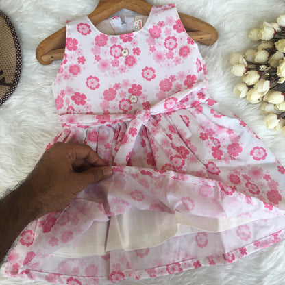 Baby Frock - 1620 - Baby Pink