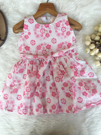 Baby Frock - 1620 - Baby Pink