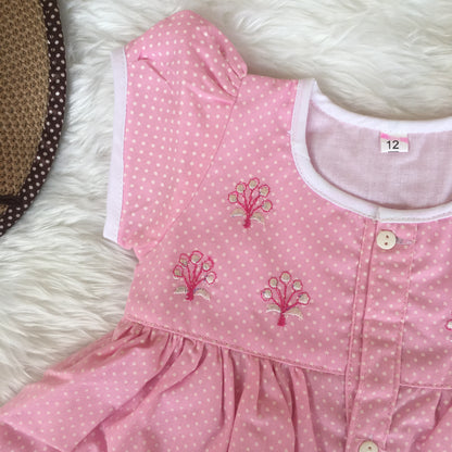 Baby Frock - A816 - Baby Pink