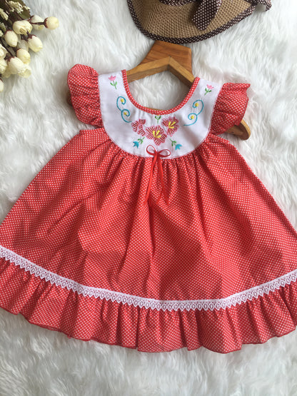 Baby Frock - 4033 - Red