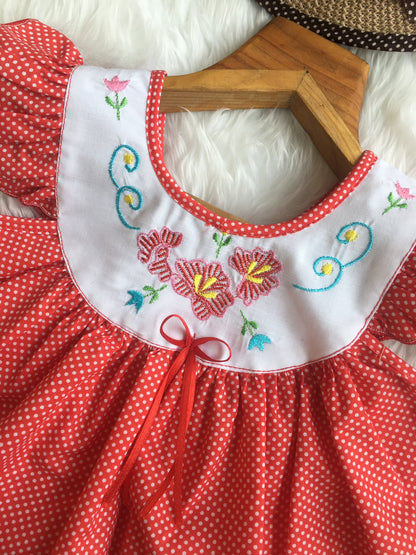 Baby Frock - 4033 - Red