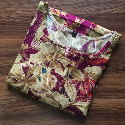 Cord Set - Hibiscus Pink Gold - Soft Rayon