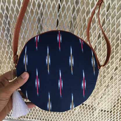 Blue Ikkat Print - Round sling - small size