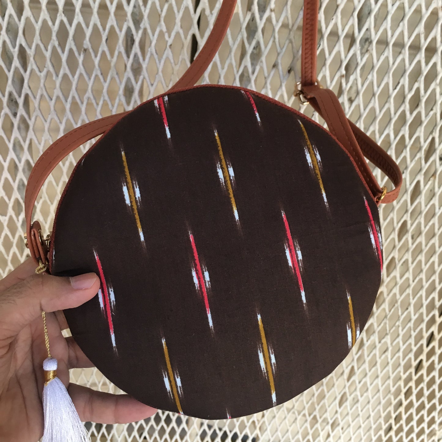 Brown Ikkat - Round sling - small size