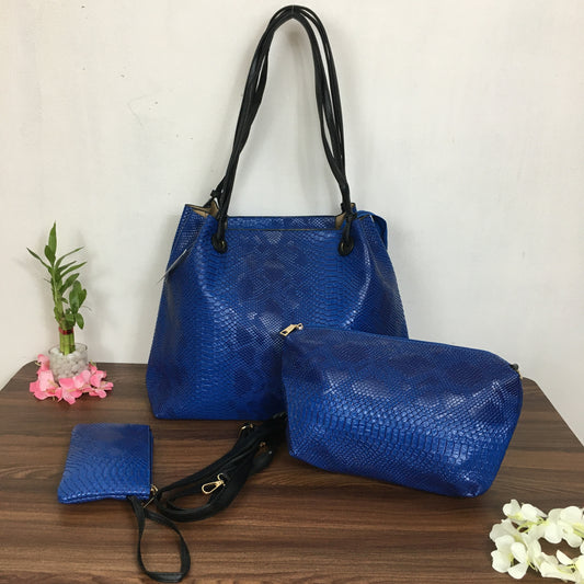 Big Size 3 pcs  Combo Bag - Blue