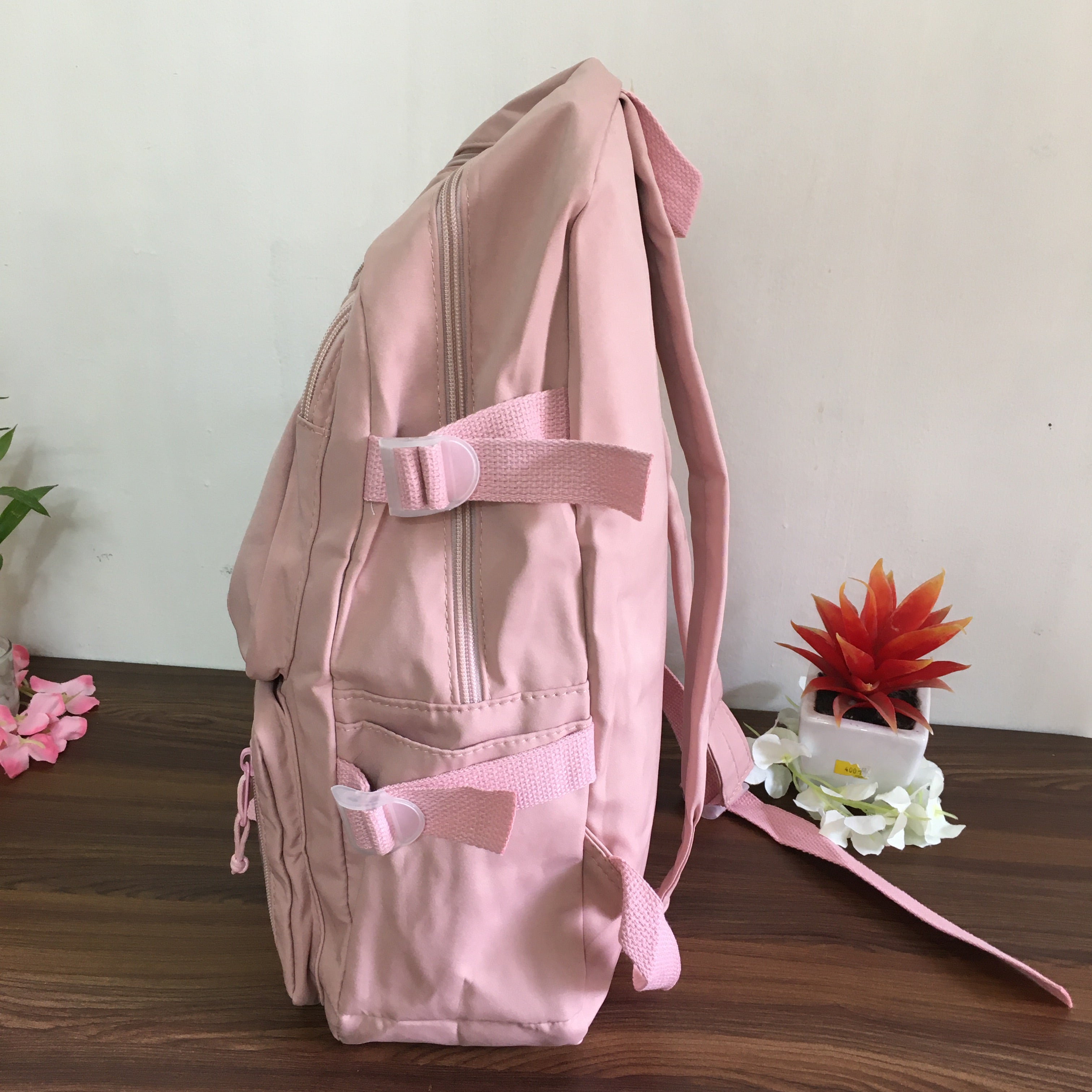 Aesthetic pink backpack online