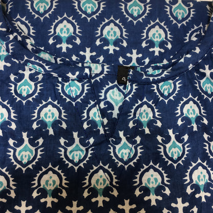 Pure Cotton - Short Kurti - Dno - 39 - Blue