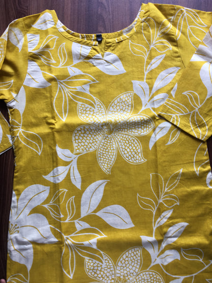 Lily Flower - Yellow - Cord Set - Pure Cotton