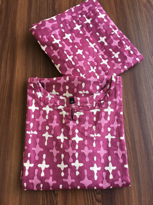 Positive Plus - Wine / Purple - Cord Set - Pure Cotton