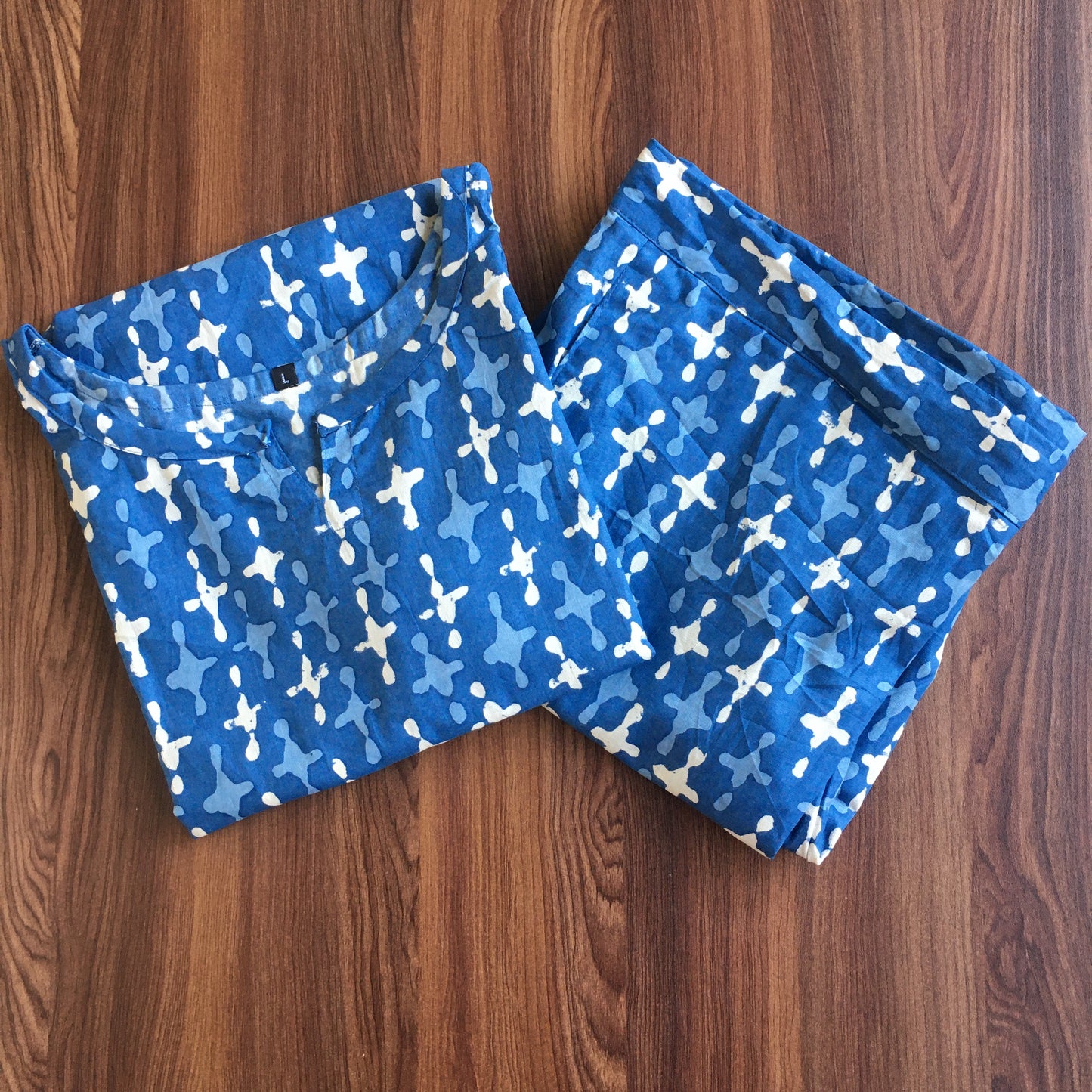 Positive Plus - Blue - Cord Set - Pure Cotton