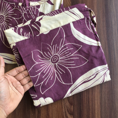 Lily Flower - Mulberry  - Cord Set - Pure Cotton