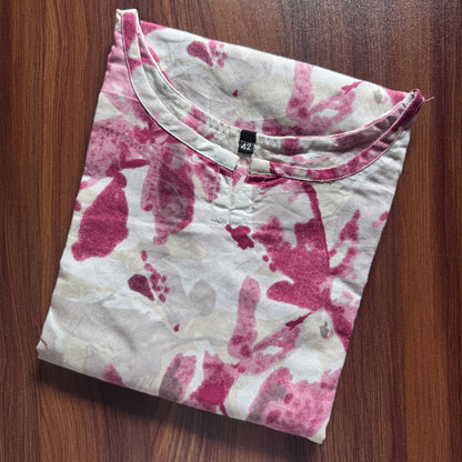 Purple White Petals - Cord Sets - Pure Cotton