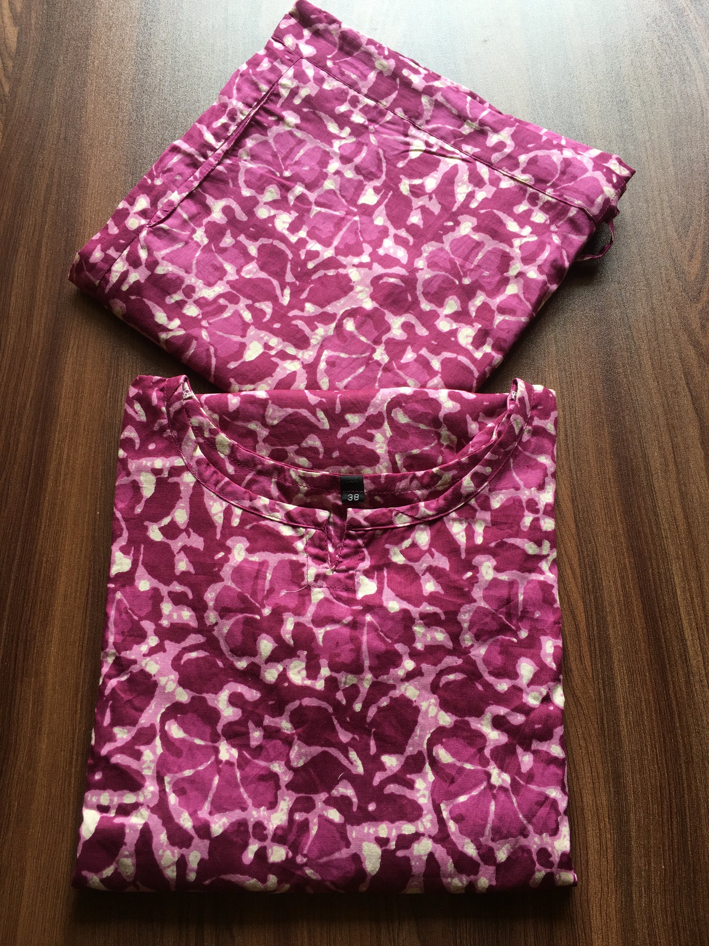 Batik Flower - Purple - Cord Set - Pure Cotton