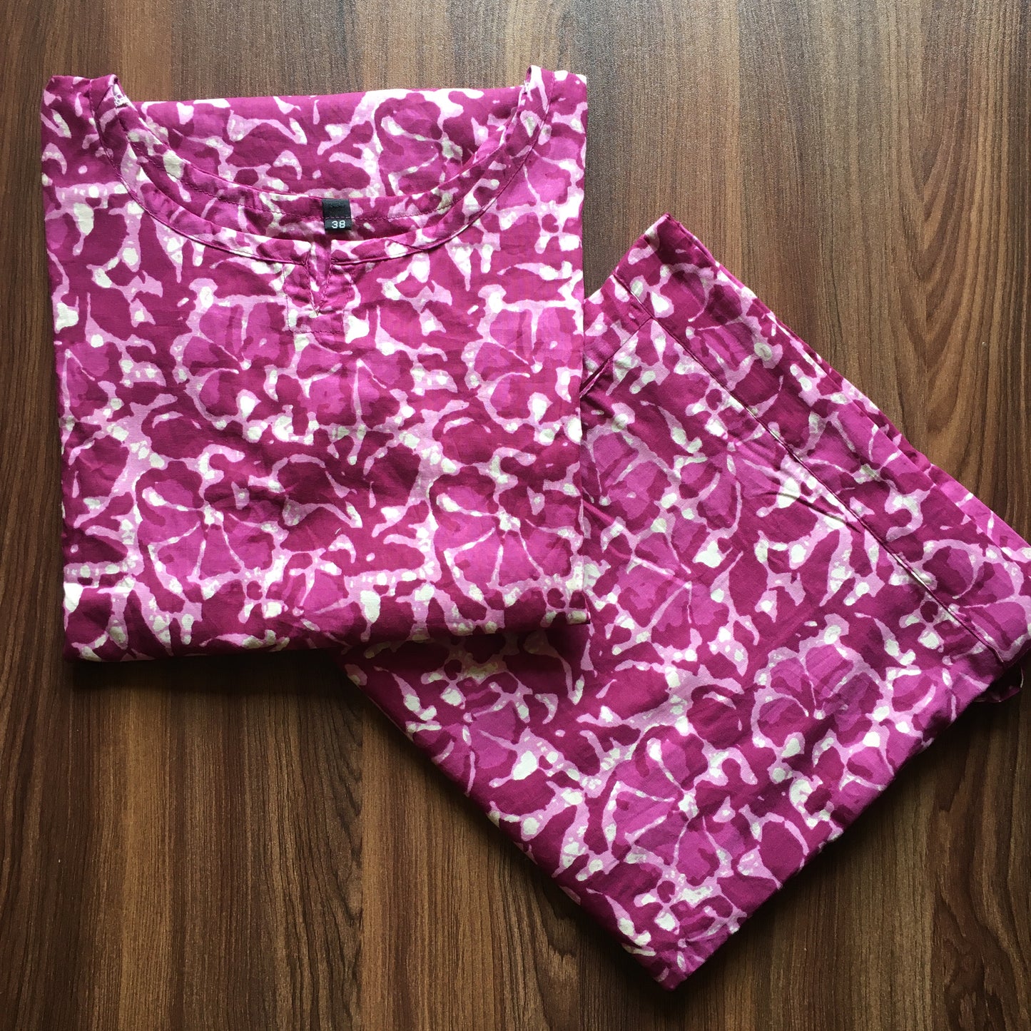 Batik Flower - Purple - Cord Set - Pure Cotton