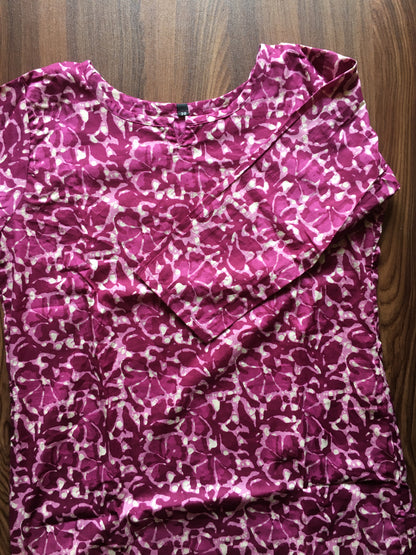 Batik Flower - Purple - Cord Set - Pure Cotton