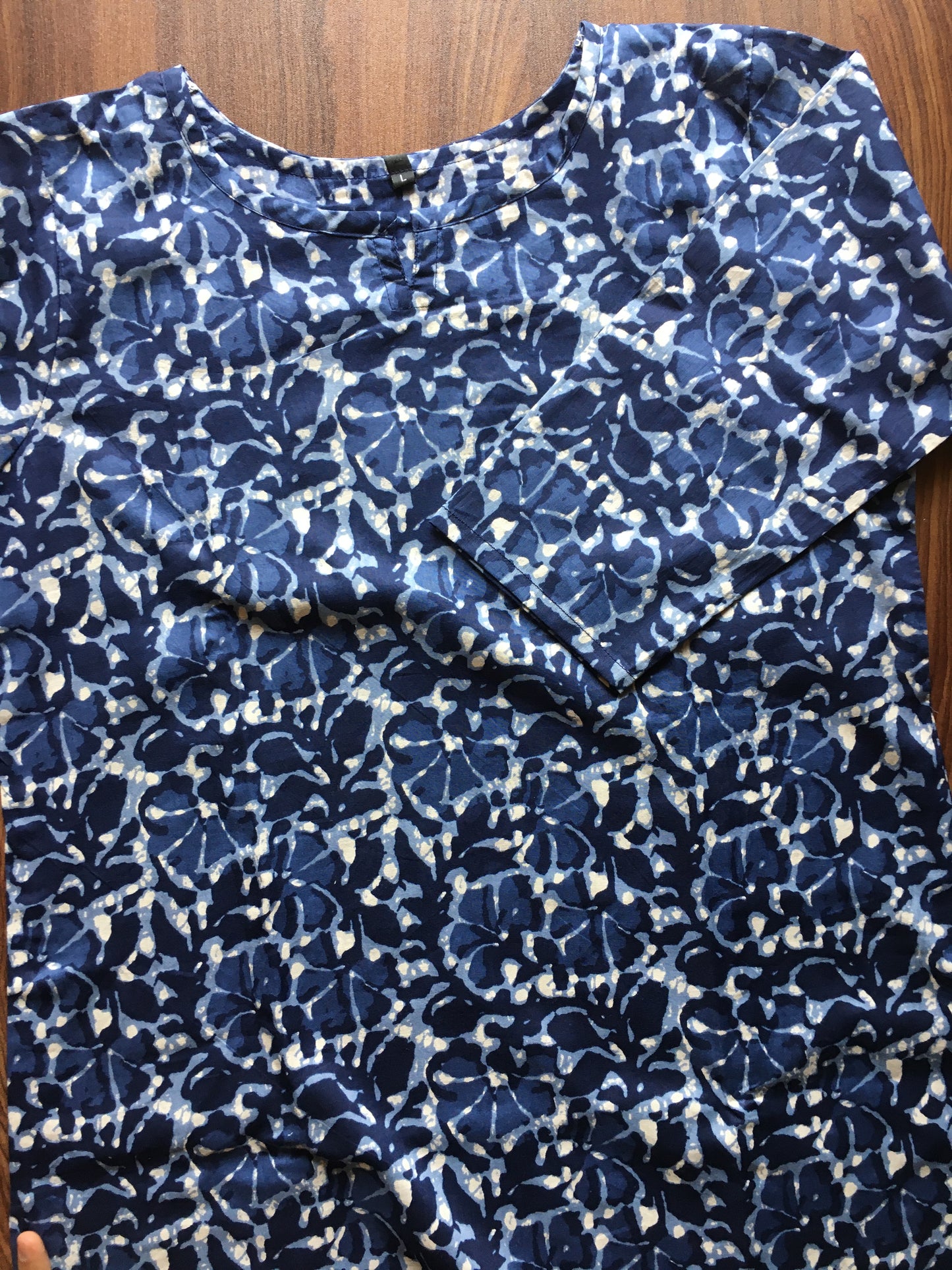 Batik Flower - Blue - Cord Set - Pure Cotton